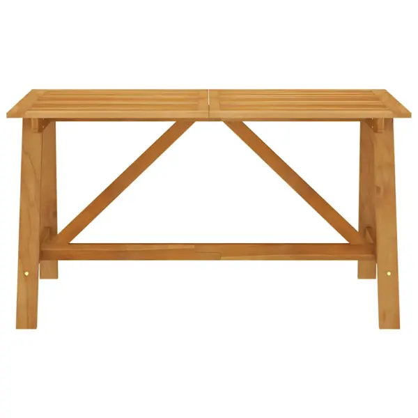 5-osaline aiamööbli söögikomplekt, helehall polürotang, akaatsiapuidust laud 140 x 70 cm - 13