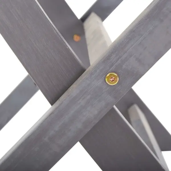 5-osaline kokkupandav aiamööbli komplekt, hall akaatsiapuit, laud 80 x 80 cm – 13