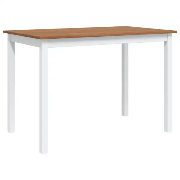 5-osaline männipuidust söögitoakomplekt, pruun ja valge, laud 108 x 65 cm – 11