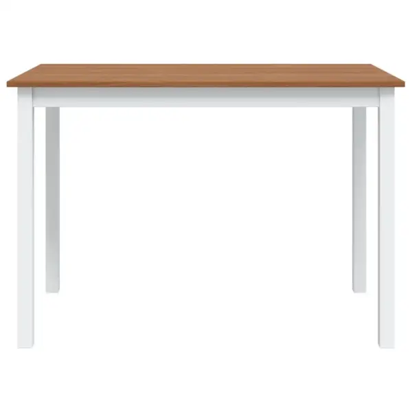 5-osaline männipuidust söögitoakomplekt, pruun ja valge, laud 108 x 65 cm – 7