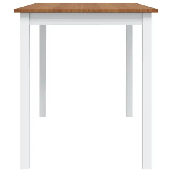 5-osaline männipuidust söögitoakomplekt, pruun ja valge, laud 108 x 65 cm – 9