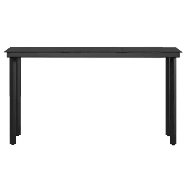 5-osaline aiamööbli komplekt patjadega, must PE-rotang, klaasplaadiga laud 140 x 70 cm – 6