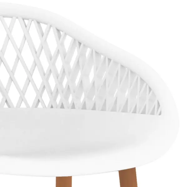 5-osaline baarikomplekt musta baarilaua ja valgete võrguseljatoega baaripukkidega, laud 120 x 60 x 105 cm – 11