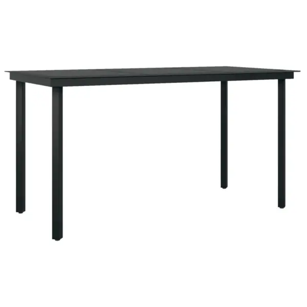5-osaline aiamööbli komplekt patjadega, PE-rotang, beež/must, laud 140 x 70 cm – 6