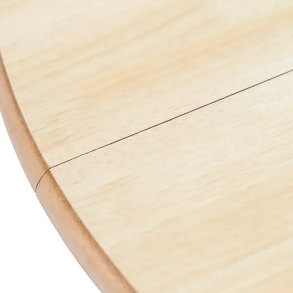 5-osaline söögitoakomplekt ümara lauaga, kautšukipuit, valge ja pruun, laud 106 x 75 cm – 9