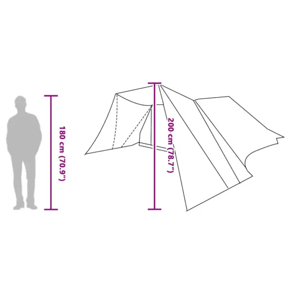 6-kohaline peretelk katusega, veekindel, sinine-hall, 660 x 456 x 200 cm – 13