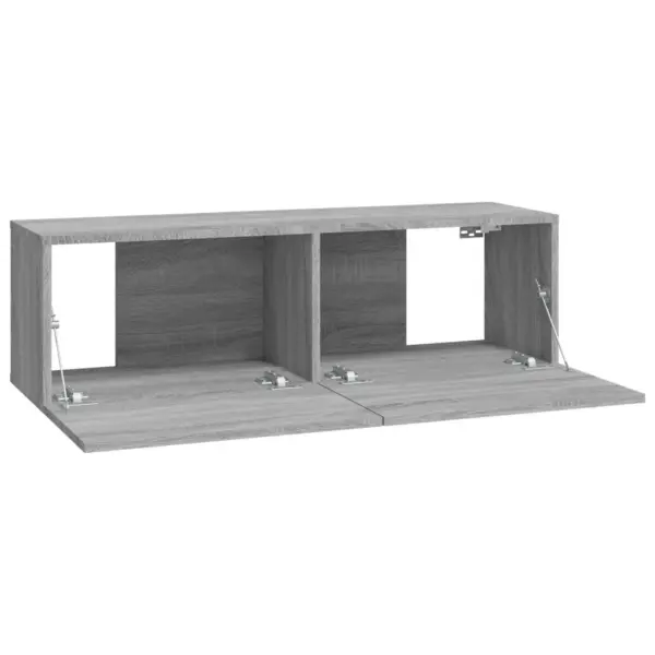 6-osaline seinale paigaldatav telerikappide komplekt, hall Sonoma tamm, tehispuit - 7