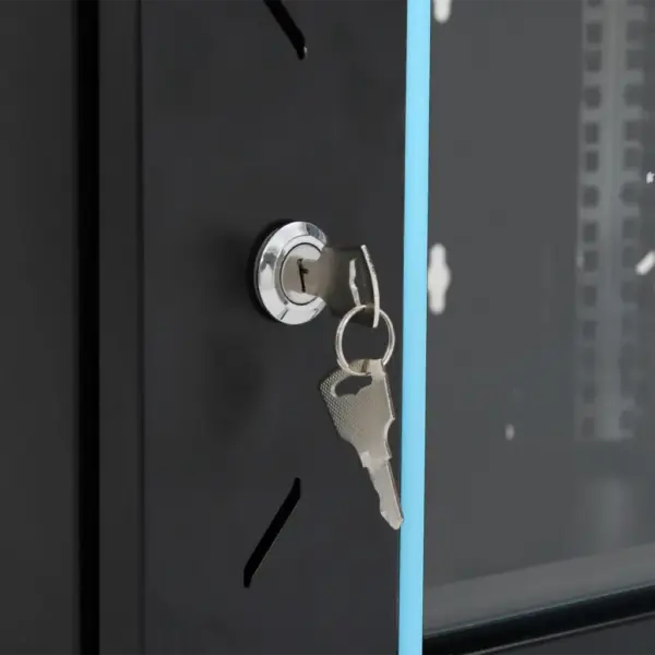 6U seinale kinnitatav 19″ võrgukapp lukustatava klaasuksega, IP20, must, 53 x 40 x 30 cm – 7