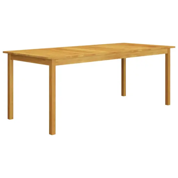7-osaline aiamööbli komplekt, must polürotang ja akaatsiapuit, laud 200 x 90 cm – 2