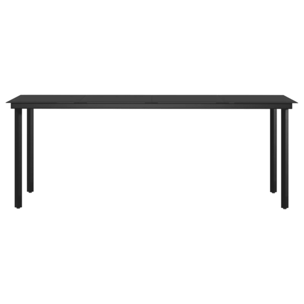 7-osaline aiamööbli komplekt patjadega, pruun ja must, PE-rotang, klaasist lauaplaat, laud 200 x 100 cm – 6