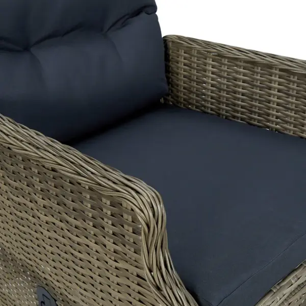 7-osaline aiamööbli komplekt reguleeritavate toolidega, pruun, akaatsiapuidust laud 200 x 90 cm – 9