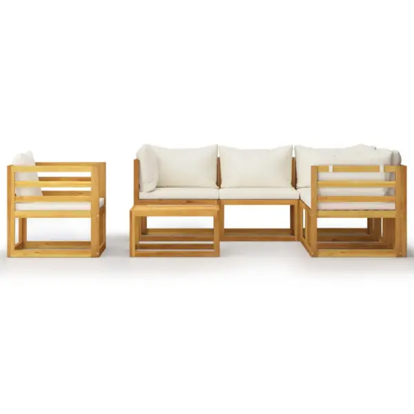 7-osaline modulaadne aiadiivani komplekt patjadega, kreemjas, akaatsiapuit – 3