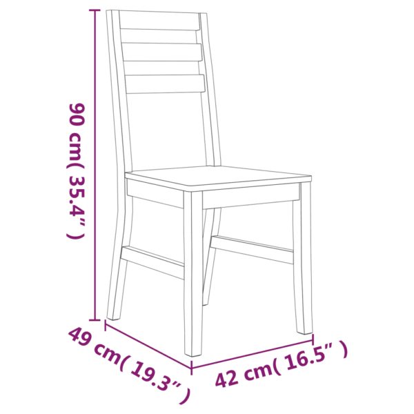 7-osaline akaatsiapuidust söögilauakomplekt, pruun, laud 110 x 70 cm - 11