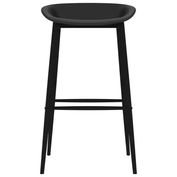 7-osaline baarikomplekt baarilaua ja 6 musta baaripukiga, valge MDF laud, puiduvälimusega metalljalad – 8