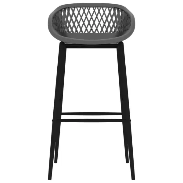 7-osaline baarikomplekt baarilaua ja 6 baaripukiga, must/hall, MDF ja PP, laud 120 x 60 x 105 cm – 8