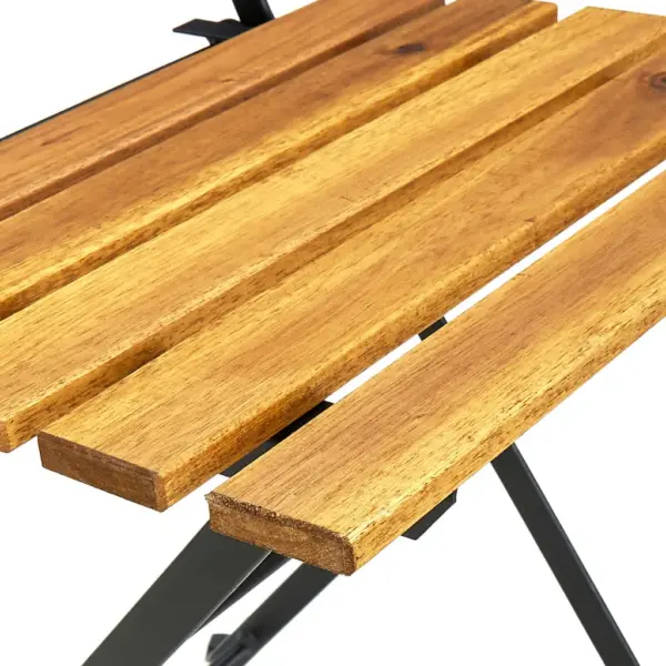 7-osaline kokkupandav aiamööbli komplekt, akaatsiapuit, laud 120 x 70 cm – 5