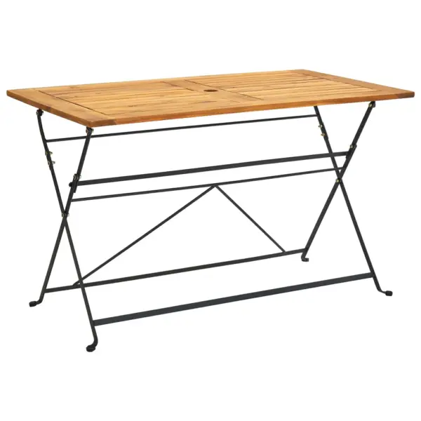 7-osaline kokkupandav aiamööbli komplekt, akaatsiapuit, laud 120 x 70 cm – 6