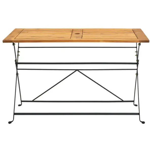 7-osaline kokkupandav aiamööbli komplekt, akaatsiapuit, laud 120 x 70 cm – 7