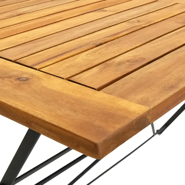 7-osaline kokkupandav aiamööbli komplekt, akaatsiapuit, laud 120 x 70 cm – 8
