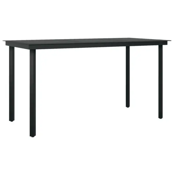 7-osaline aiamööbli komplekt reguleeritavate polürotangist toolidega, must, klaasplaadiga laud 140 x 70 cm – 5
