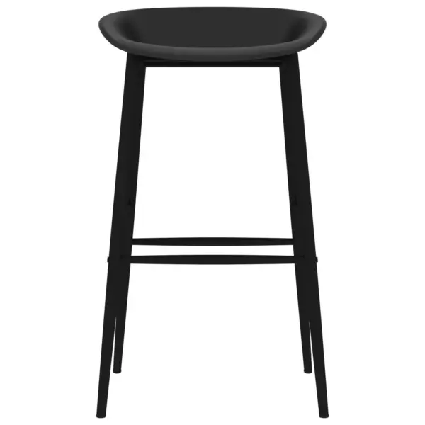 7-osaline must baarikomplekt MDF-baarilaua ja 6 madala seljatoega PP-pukiga – 8