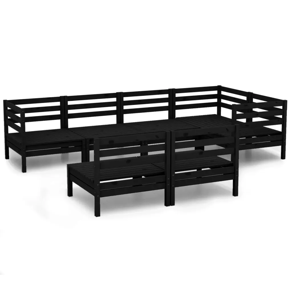 7-osaline must männipuidust modulaarne aiadiivanikomplekt
