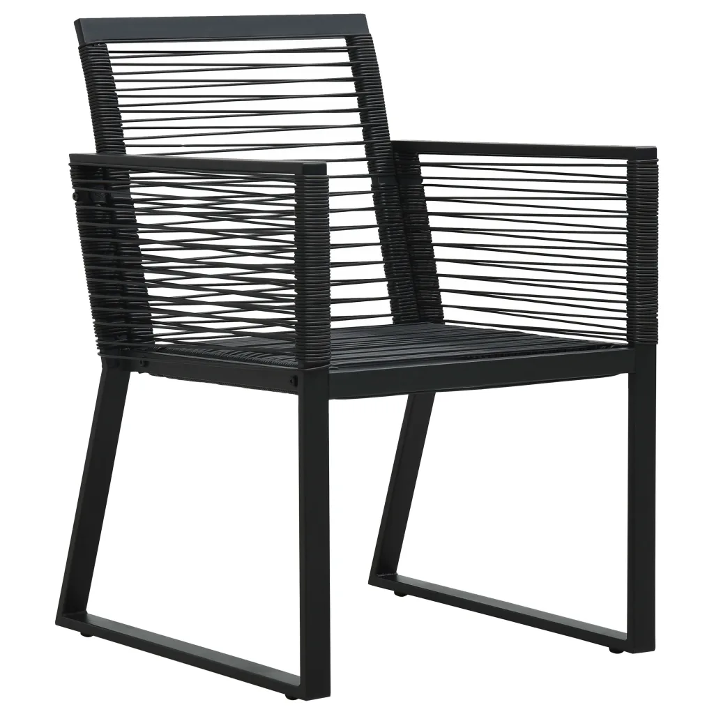 7-osaline aiamööbli komplekt, must PVC-rotang, klaaslauaga, laud 150 x 80 cm
