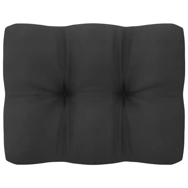 7-osaline täismännipuidust aiadiivanikomplekt istmepatjadega, must, 70 x 70 x 67 cm – 7