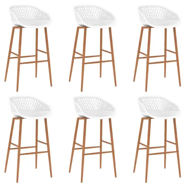 7-osaline valge baarikomplekt MDF-baarilaua ja PP-baaripukkidega – 6