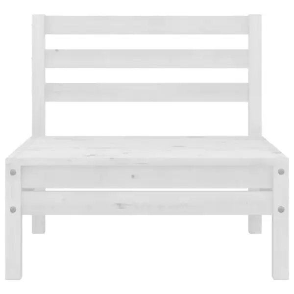 7-osaline modulaarne aiadiivanikomplekt, valge männipuidust – 7