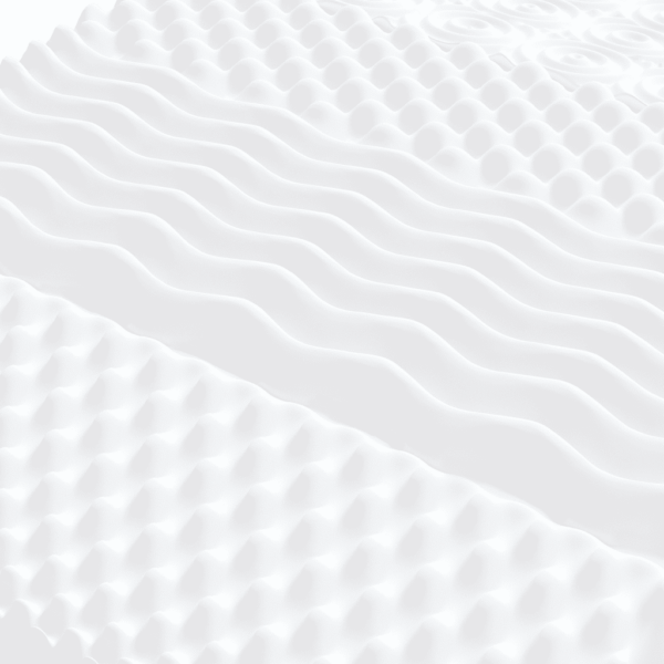7-tsooniline poroloonmadrats, valge trikotaažkate, 160 x 200 x 10 cm, 20 ILD – 5
