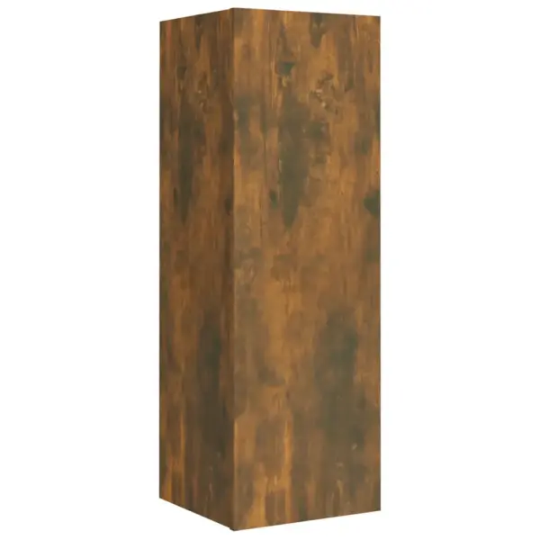 Seinale kinnitatav 8-osaline telerikappide komplekt, suitsutatud tamm, tehispuit – 6