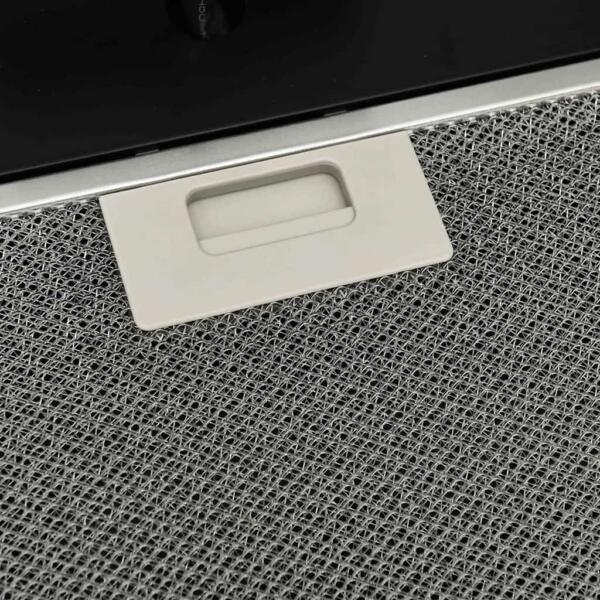 Seinapealne köögikubu kaldus klaasesipaneeliga, must-valge, nupptjuhtimine – 8