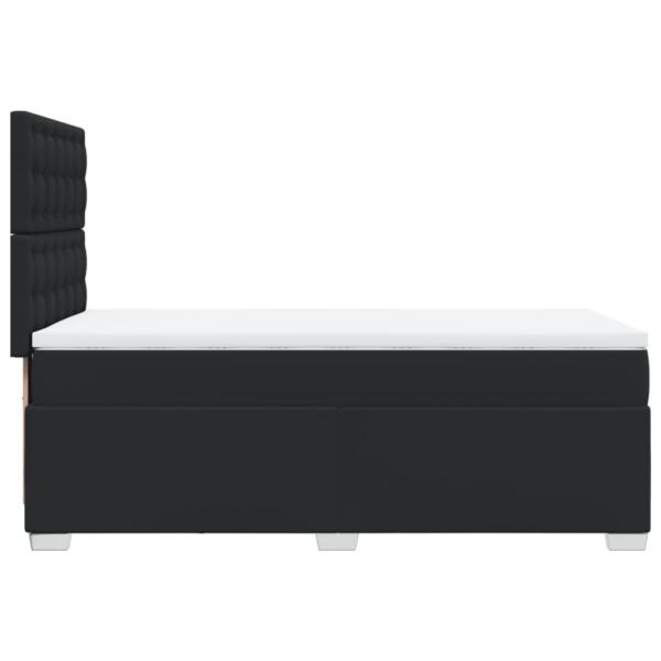 Ühe inimese kontinentaalvoodi musta kangaga, polsterdatud peatsiga – 11