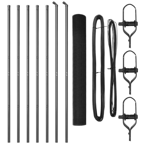 Metallist võrkaia paneel peene silmaga, tumehall aiapiirdeks ja krundi piiramiseks – 5