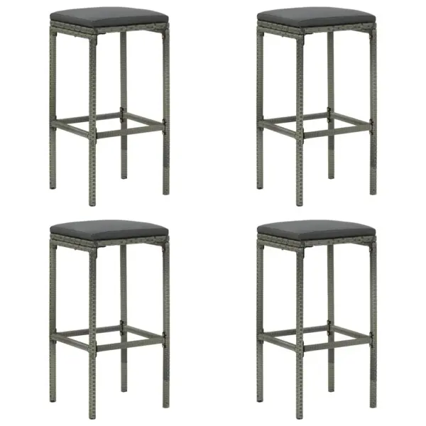 9-osaline aiabaarikomplekt patjadega, hall polürotang, laud 130 x 60 x 110 cm – 6