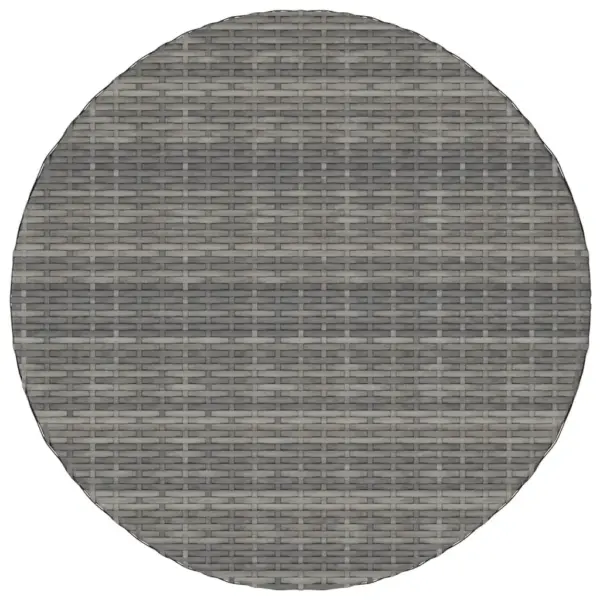 9-osaline lehvikukujuline aiadiivanikomplekt lauaga, hall polürotang, patjadega – 13