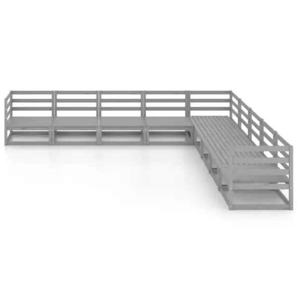 9-osaline hall täismännipuidust aiamööbli komplekt, 3 nurgadiivanit ja 6 keskmist, 70 x 70 x 67 cm – 3