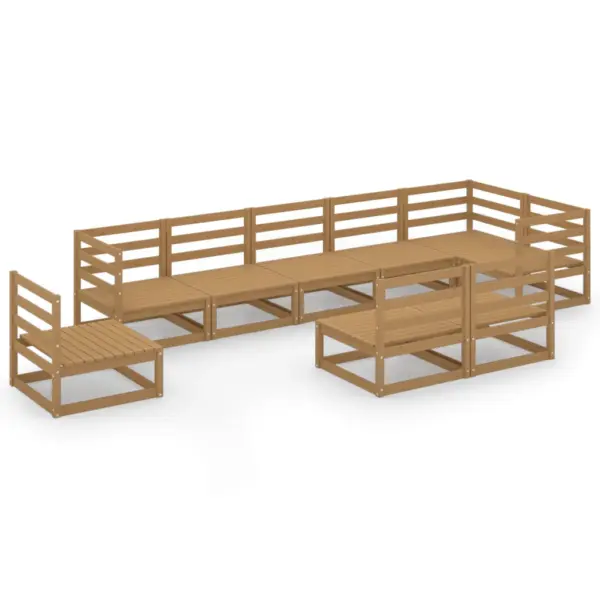 9-osaline männipuidust modulaarne aiadiivanikomplekt, meekarva – 2