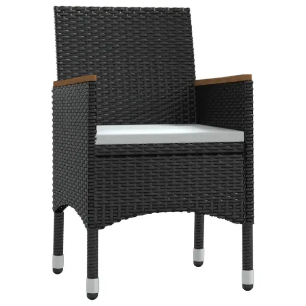 9-osaline must aiamööbli komplekt patjadega, PE-rotang, klaaslauaga laud 200 x 100 cm – 3