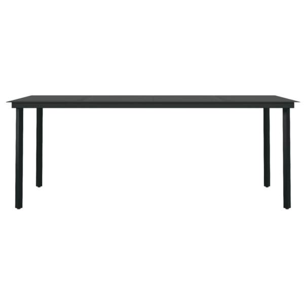 9-osaline aiamööbli komplekt klaaslauaga, pruun ja must, PE-rotang, laud 200 x 100 cm – 6