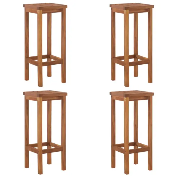 5-osaline õliviimistlusega akaatsiapuidust aia baarikomplekt katusega, laud ja 4 pinki – 6