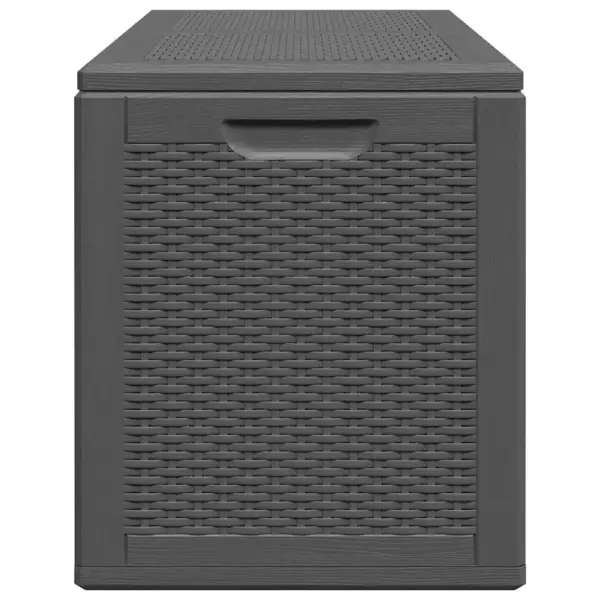 Aia hoiukast patjadele, 180 l, must, rotangi välimusega PP, 80,5 x 44 x 51 cm – 5