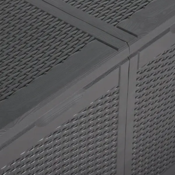 Aia hoiukast patjadele, 180 l, must, rotangi välimusega PP, 80,5 x 44 x 51 cm – 7