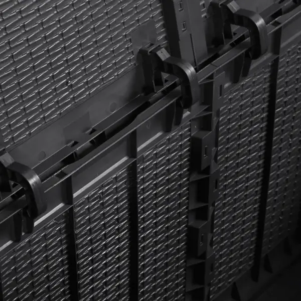 Aia hoiukast patjadele, 180 l, must, rotangi välimusega PP, 80,5 x 44 x 51 cm – 8