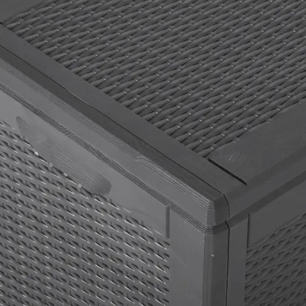 Aia hoiukast patjadele, 180 l, must, rotangi välimusega PP, 80,5 x 44 x 51 cm – 9