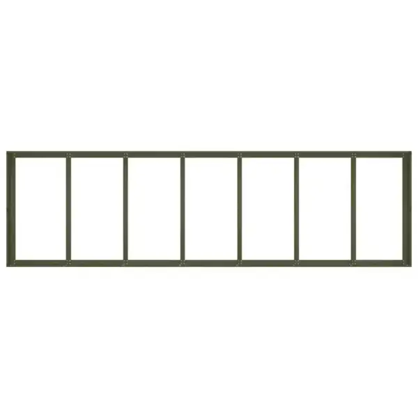 Külmvaltsitud terasest aia istutuskast avatud põhjaga, oliiviroheline, 280 x 80 x 40 cm – 5