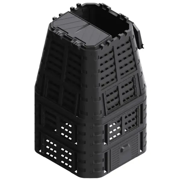 Aia kompostikast 1000 l, must plast, 93,3 x 93,3 x 146 cm – 3