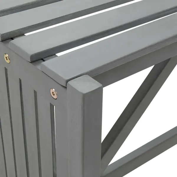 Aia nurgapink taimekastiga, hall akaatsiapuit, 117 x 117 x 40 cm – 8