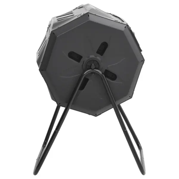 Aia pööratav kompostikast kahe kambriga, must plast, 160 l, 73 x 64 x 95 cm – 3